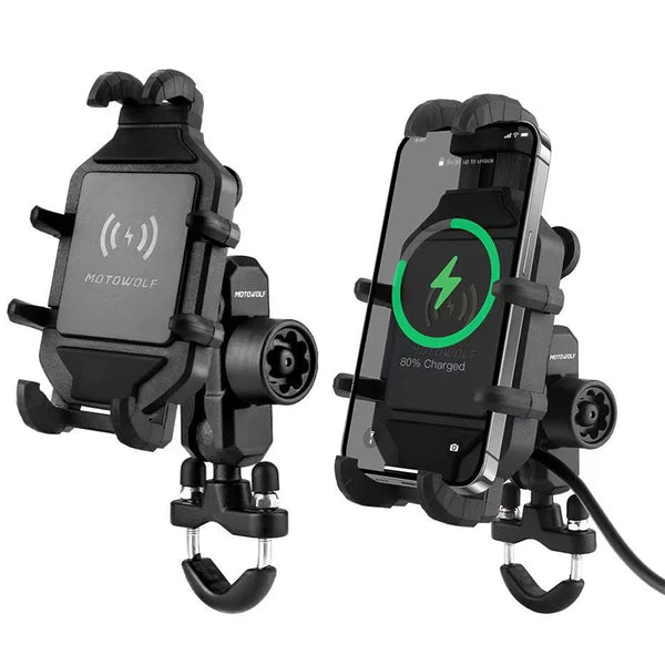 CLUB MOTO Wireless Charging Phone Holder Cradle for Motorcycles