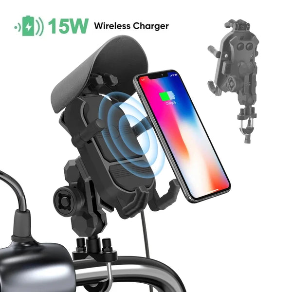 CLUB MOTO 15W Wireless Charging Motorcycle Phone Holder