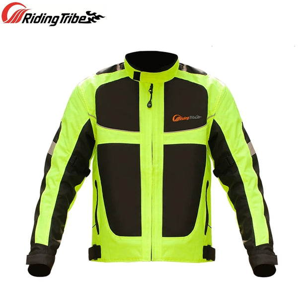 CLUB MOTO High Visibility Summer Motorcycle Jacket with Armor Pads